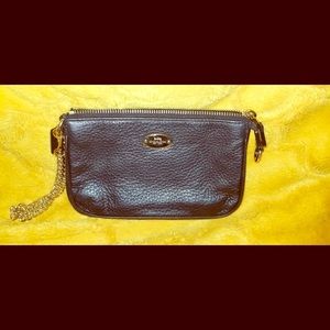 Coach Black Leather Wristlet